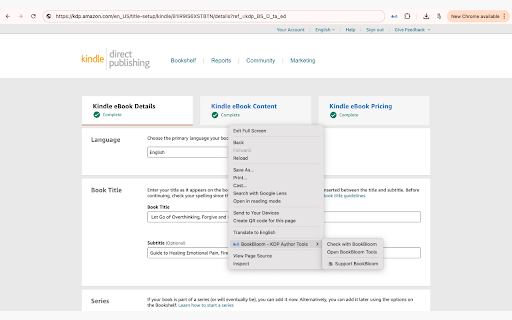 BookBloom - KDP Author Tools :: Instant KDP insights on Amazon: BSR sales estimates, niche analysis, compliance checks, and quick access to author tools.