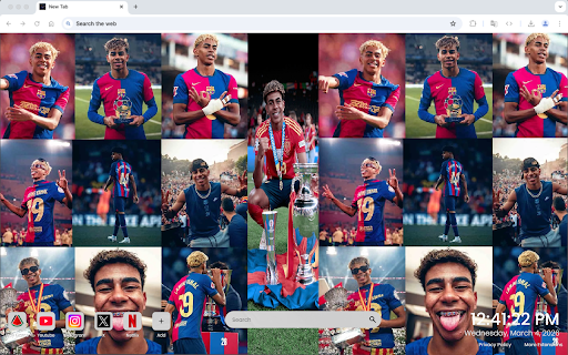 Lamine Yamal Live Wallpaper :: Experience the rising star Lamine Yamal in a dynamic football moment.