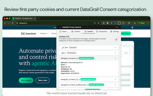 DataGrail Privacy Inspector :: Audit your site for compliance with privacy frameworks like CPRA or GDPR.
