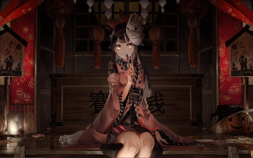 Halloween Cute Anime Girl Live Wallpaper :: Embrace the spooky season with a Halloween Cute Anime Girl in this enchanting Live Wallpaper for your Chrome new tab. Gameograf 🎯