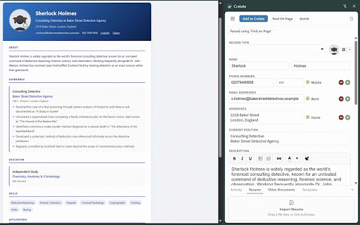 Crelate AI Talent Assistant :: AI-powered sourcing, straight from your browser.