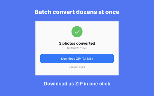 HEIC to JPG / HEIC to PNG — Converter :: Convert HEIC and HEIF photos to JPG or PNG. Drop files, batch convert, download. Free, 100% local, no upload to servers.