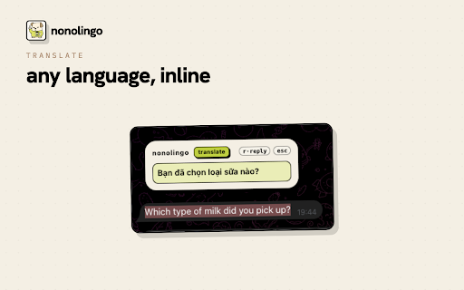 nonolingo :: Grammar checker and English writing assistant for chat, email and DMs. AI rewrites your message naturally, instantly.