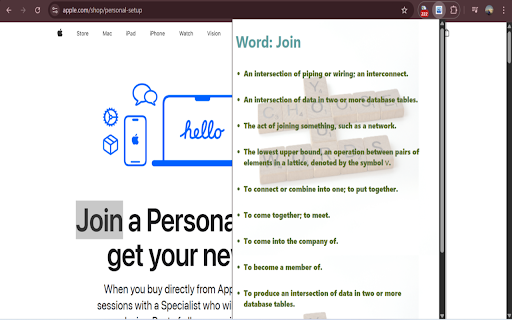 WordPeek :: Learn the meaning of any word in English.