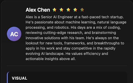 Testers.AI Persona Feedback :: View user persona feedback with star ratings and comments on quality attributes