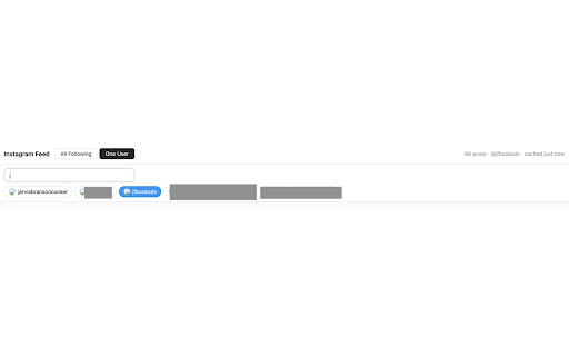 Instagram Following Feed Quickview :: Chronological feed from people you follow, as a new tab page, in a grid view.