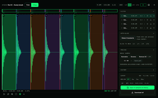 Pimp my Sample :: Record any tab into your sample library — from the side panel