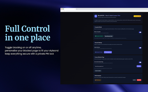 BlockNSFW – Porn & Adult Content Blocker :: Blocks adult websites and inappropriate content using pattern matching and configurable filtering for safer browsing.