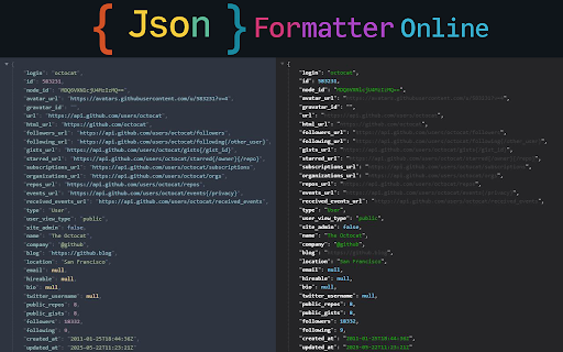 Json Formatter Online :: Handy Json Formatter Online for Chrome. Use a json viewer and json formatter for quick data formatting and viewing!