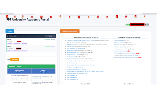 FAP Cleaner UI & Calendar Exporter :: Clean FPT University Academic Portal and export calendar