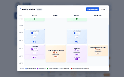 AIUB Portal :: Enhance the AIUB Student Portal with course filters, clash detection, grade analytics, schedule tools, and UI improvements.