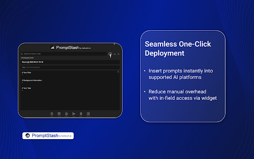 PromptStash - ChatGPT, Grok & Gemini veo AI Prompt Manager by lowtouch.ai :: Organize & deploy AI prompts across ChatGPT, Perplexity, Copilot, Google AI Studio, Gemini and more
