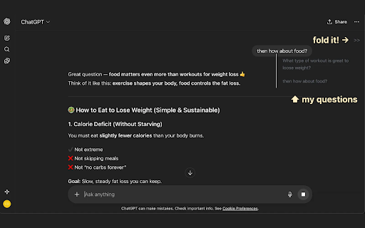 ChatGPT Question Sidebar :: Display all your ChatGPT questions in a convenient sidebar. Click any question to smoothly scroll to it.