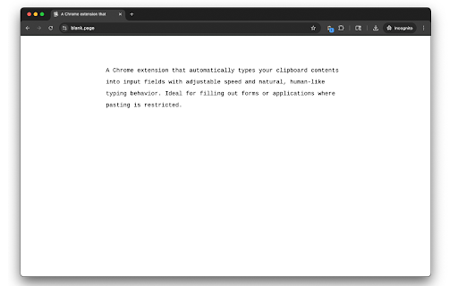 Clipboard Typer :: Type clipboard contents into input fields at configurable speed