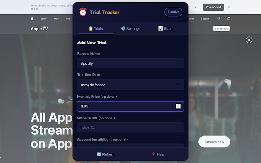 Trial Tracker :: Track free trials with reminders, cloud backup, import/export, and stats so you never miss a cancellation date.