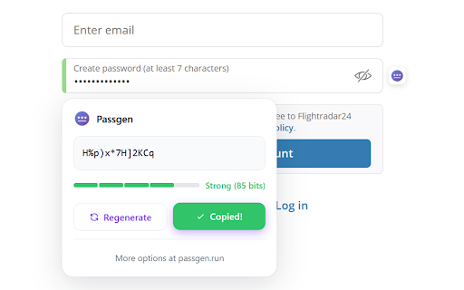Passgen – Secure Password Generator :: Generate strong, secure passwords instantly. Auto-fill password fields with cryptographically random passwords.