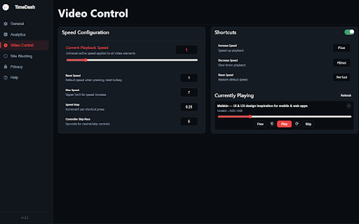 TimeDash :: Boost your productivity with time tracking, site blocking, and speed control.