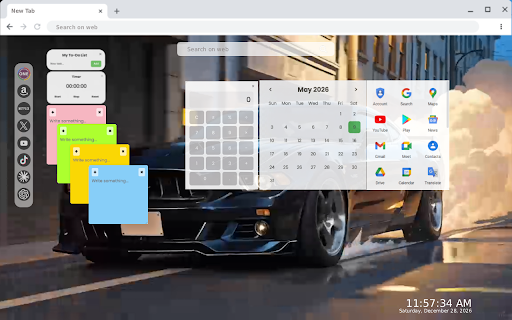 Speeding Muscle Car Live Wallpaper :: Experience high-definition live wallpapers featuring dynamic animations of speeding muscle cars, perfect for every new tab.