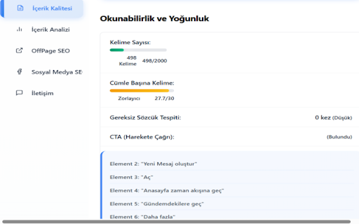 Workexe SEO Checker Lite :: Web sayfalarının SEO uyumluluğunu analiz eder