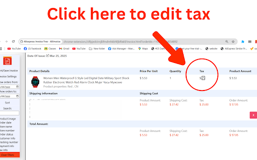 AliInvoice™️ - Get Aliexpress invoice & Receipt :: Get AliExpress invoice from order details.Extract your AliExpress order details as a printable PDF file