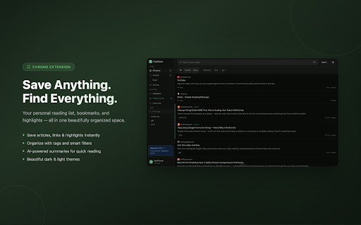 Clipstack — Save Articles & Read Later :: Save articles, blog posts & web pages to read later. Full-text search, tags, highlights, and a clean reading experience.