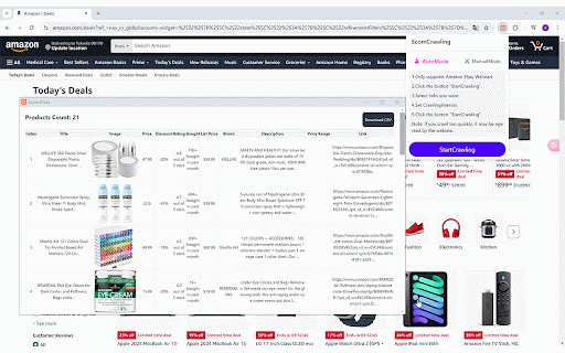 EcomCrawler :: Automatic and Manual crawling of e-commerce data.
