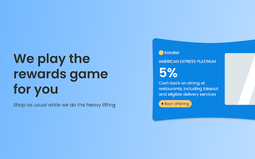 Stashr :: Maximize your credit card rewards effortlessly with Stashr! As you browse, Stashr instantly tells you the best card to use for…