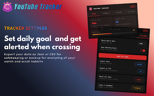 YouTube Tracker :: YouTube watch time tracker — monitor time spent per video, channel, daily & weekly. 100% private, no account needed