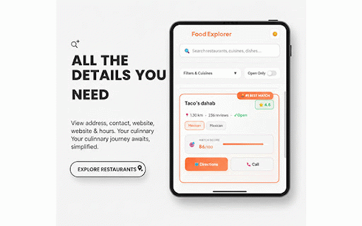 Nomadine :: discover the top 5 best-rated food places near you.