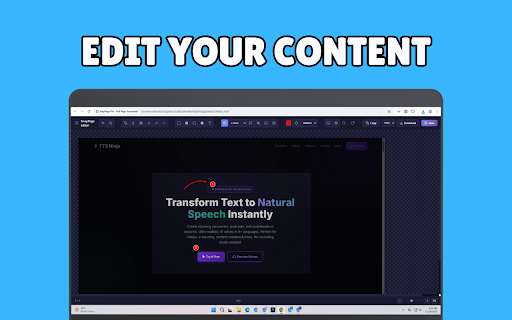 SnapPage Pro - Full Page Screenshot :: Capture full page screenshots with advanced editing, annotations, and export to PNG, JPEG, or PDF
