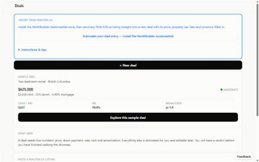 RentModeler Rental Calculator :: Send listing data directly to RentModeler's real estate calculator for quick rental property analysis.