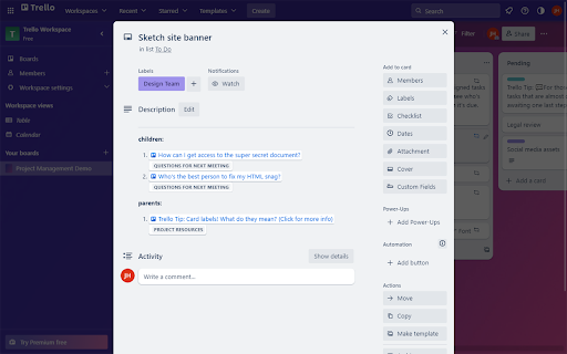 Martello :: Martello is a Chrome Extension that allows you to power-up your Trello project management with Trello card relationships. Create…