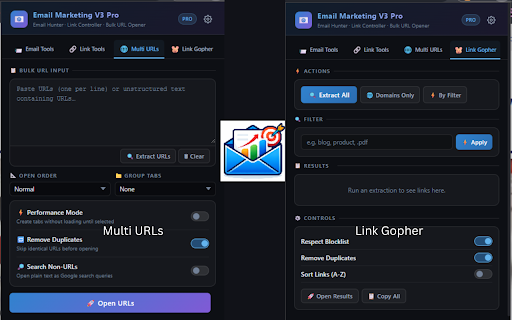 Email Marketing V4 Pro :: Email Hunter + Link Controller + Bulk URL Opener — the all-in-one email marketing toolkit.