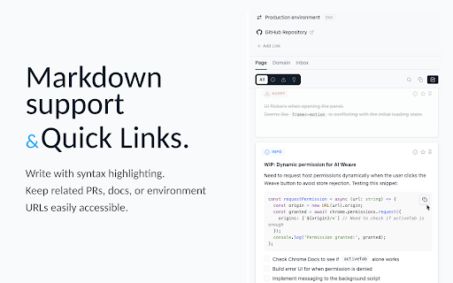 sitecue :: Leave notes linked to websites in the side panel. A simple way to keep the notes you need exactly where you need them.