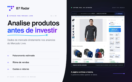 B7 Radar :: Inteligência de mercado por Bloco 7. Dados organizados. Decisões mais fortes.