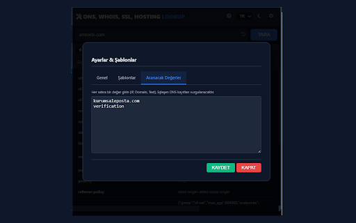 DNS, Whois, SSL, Hosting Lookup - Loruv :: DNS, Whois, SSL, Hosting Lookup