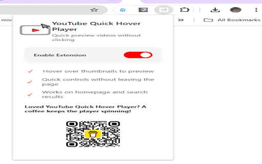 YouTube Quick Hover Player :: Transform your YouTube experience – hover and enjoy videos instantly!