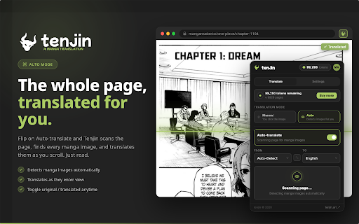 Tenjin Art - AI Manga Translation :: Translate any manga in a few clicks. Fast, accurate, and effortless - Read your favorite stories instantly!