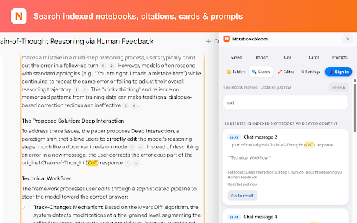 NotebookBloom for NotebookLM (Gemini Notebook) — Anki, Zotero & Search :: NotebookLM tools: export citations to Zotero/BibTeX, flashcards to Anki, and search locally indexed notebooks.