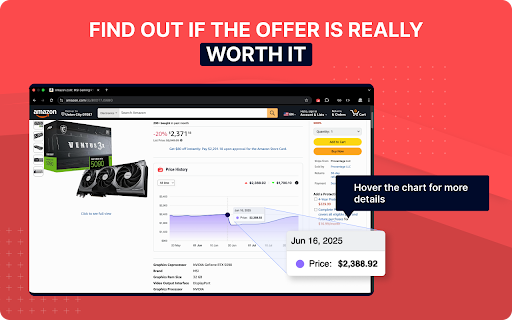 Price Chart – Amazon Price History Chart :: Amazon price history chart integrated directly into the product page.