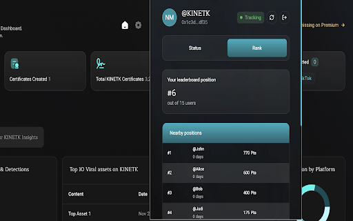 KINETK IP Network :: Join the world’s first decentralized IP Protection Network. Become a Sentinel, scroll socials, protect creators, earn rewards.