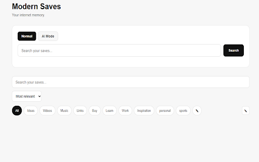 Modern Saves :: Your internet memory. Save anything from the web.
