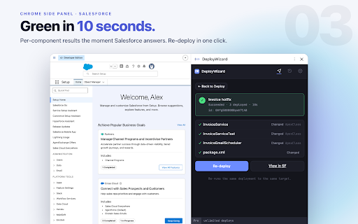 DeployWizard :: Deploy Salesforce metadata between orgs in a few clicks from a side panel.