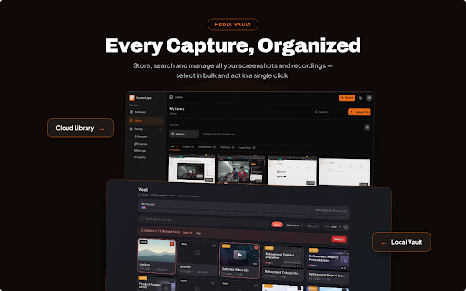 ScreenLaps :: Capture, edit, and share screenshots and screen recordings — cloud or local storage, browser extension, all in one workspace.