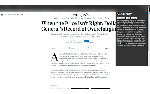 Condensify :: Condensify: Instantly generate concise summaries of articles and enjoy hands-free narration. Simplify your browsing experience.