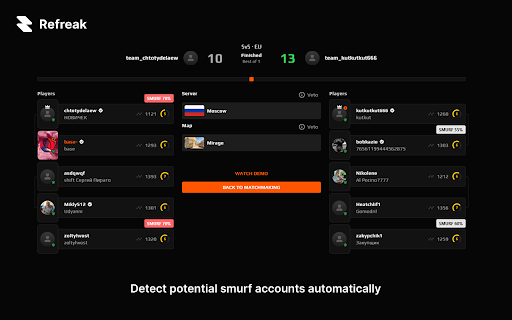 Refreak - FACEIT Helper :: Refreak enhances your experience on FACEIT and adds useful features