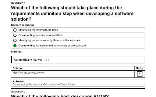 NESA Online Sample Exam Marking Tool :: Marks NESA Schools Online sample exam responses and builds printable marking reports. All marking runs in your browser.