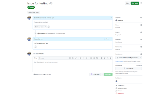 GitHub Time Tracker :: Track time spent on GitHub issues