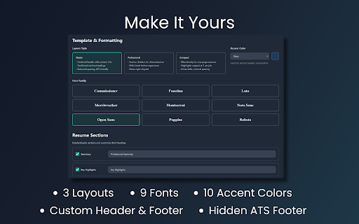One-Click Resumes - AI Resume Builder :: Create AI-tailored resumes in one click from job postings on LinkedIn, Indeed, Glassdoor & 100,000+ employer sites.