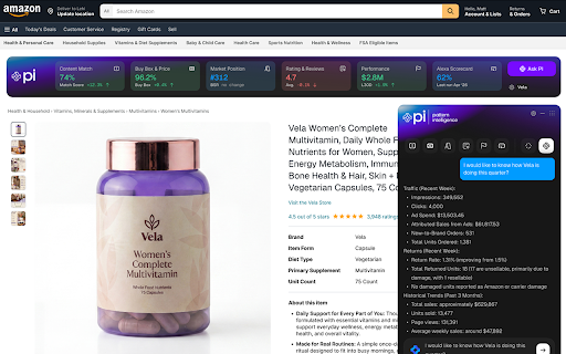Pi Chrome Extension :: Pattern Intelligence - Product Detail Page insights overlay for Amazon